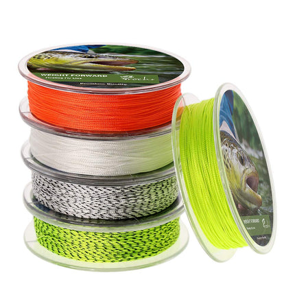 Fly Line Backing 20LB 30LB 100 Yds for Trout Fishing (Orange White Fluorescent Yellow)-2PCS
