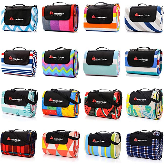 Meteor Large Foldable Waterproof Fleece Picnic Blanket
