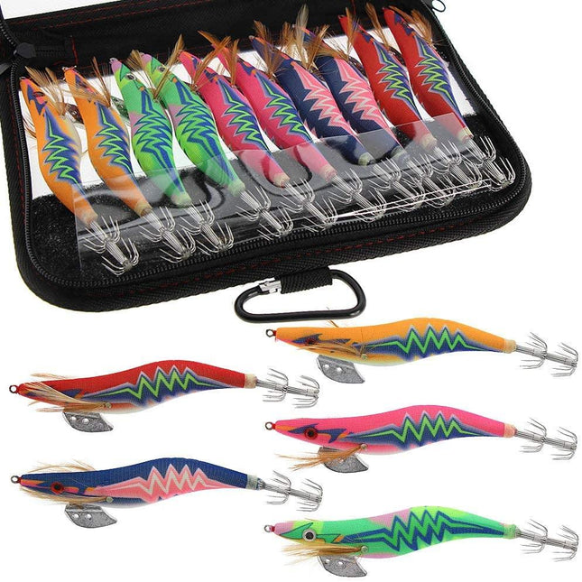 10 pcs Luminous Squid Jigs