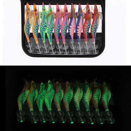 10 Stück leuchtende Tintenfisch-Jigs