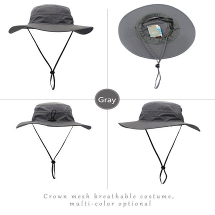gray fishing hat