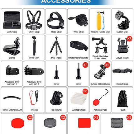 50 in 1 Action Camera Accessories Kit