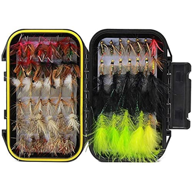 Kit d'assortiment de 60 mouches de pêche à la mouche