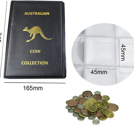 240 Pockets (4.5x4.5cm) Coin Collection Book Supplie, Coin Collection Holder Album for Collectors