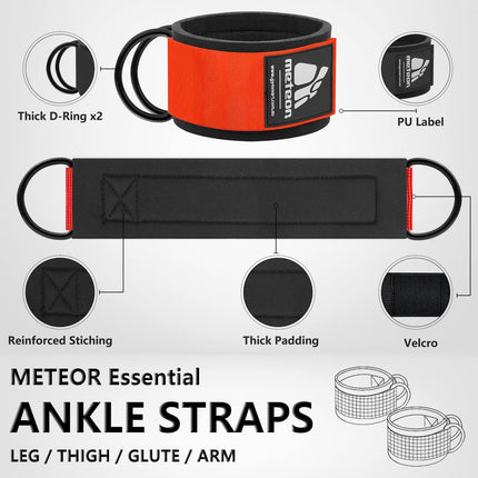 Meteor Essential Ankle Straps for Cable Machines
