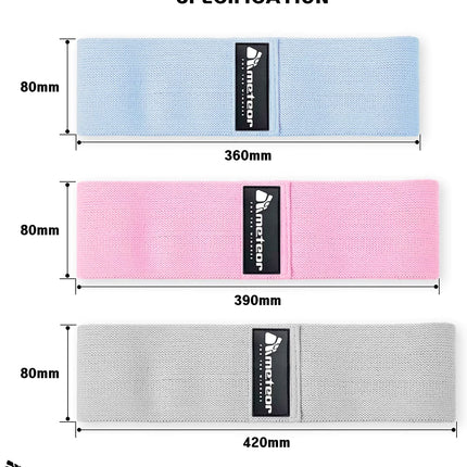 Meteor Essential Hip Bands with Anti-Slip Silicone Weaving