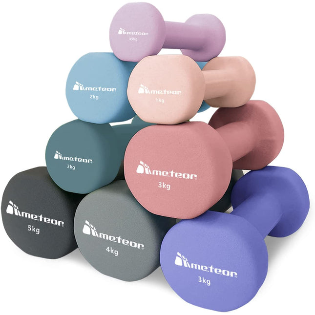 Meteor Essential Anti-Slip Vinyl Dumbbell Pair