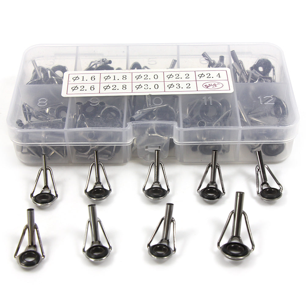 Fishing Rod Tip Repair Kit - 180 Replacement Tips Tackle Box