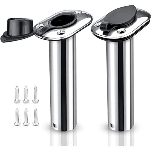 2 STÜCKE Unterputzmontage Boot Angelrutenhalter Edelstahl