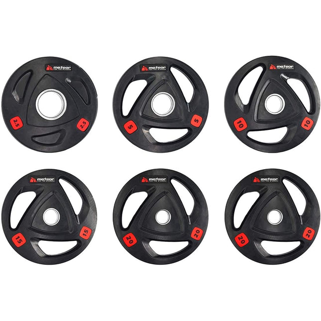 Meteor Tri-Grip Olympic Hantelscheibe aus Gummi