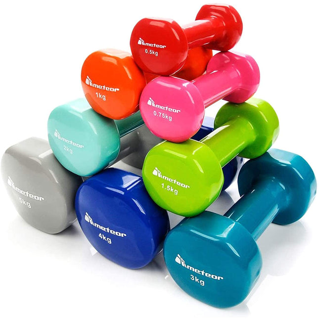 Meteor Essential Anti-Rutsch-Vinylhantelpaar