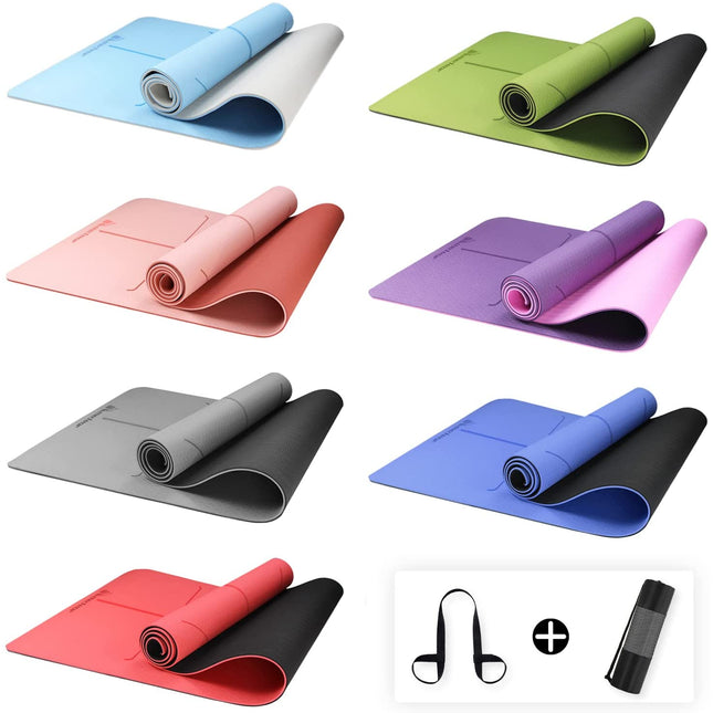 Meteor 6mm Yoga Mat With Alignment Lines