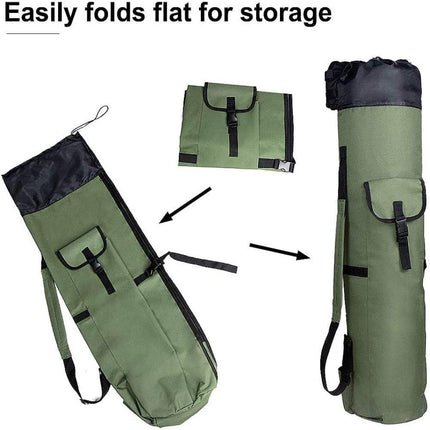 Strapazierfähige Angelruten- und Rollen-Organizer-Tasche aus Segeltuch