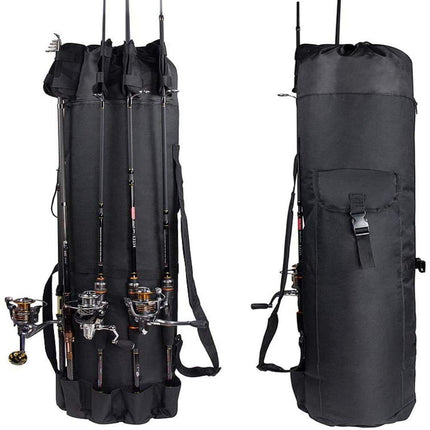 Strapazierfähige Angelruten- und Rollen-Organizer-Tasche aus Segeltuch