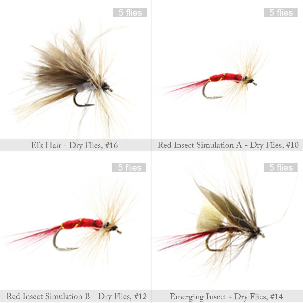 Fly Fishing Flies Assortment Kit 120pcs