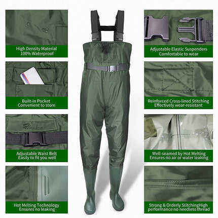 Bootfoot Chest Wader Green