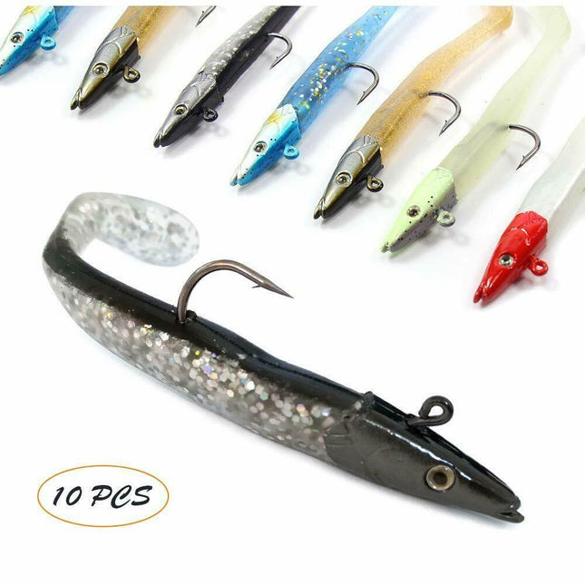 10 pcs Soft Plastic Fishing Lures Kit
